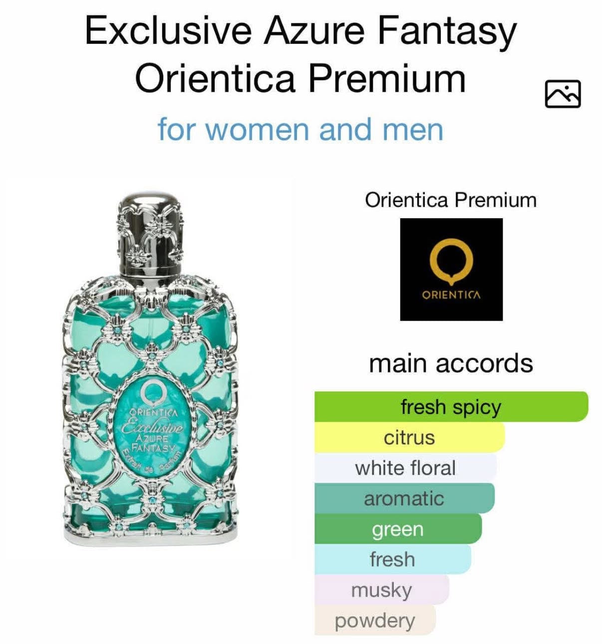 Exclusive Azure Fantasy Orientica Premium