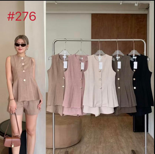 276 Brown | Cotton Terno Short Brown
