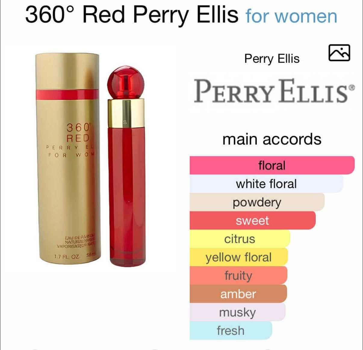 360° Red Perry Ellis